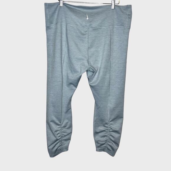 Nike Yoga Women's Plus Sz Grey Ruched Calf Yoga 7/8 Tights NWOT - Picture 10 of 16